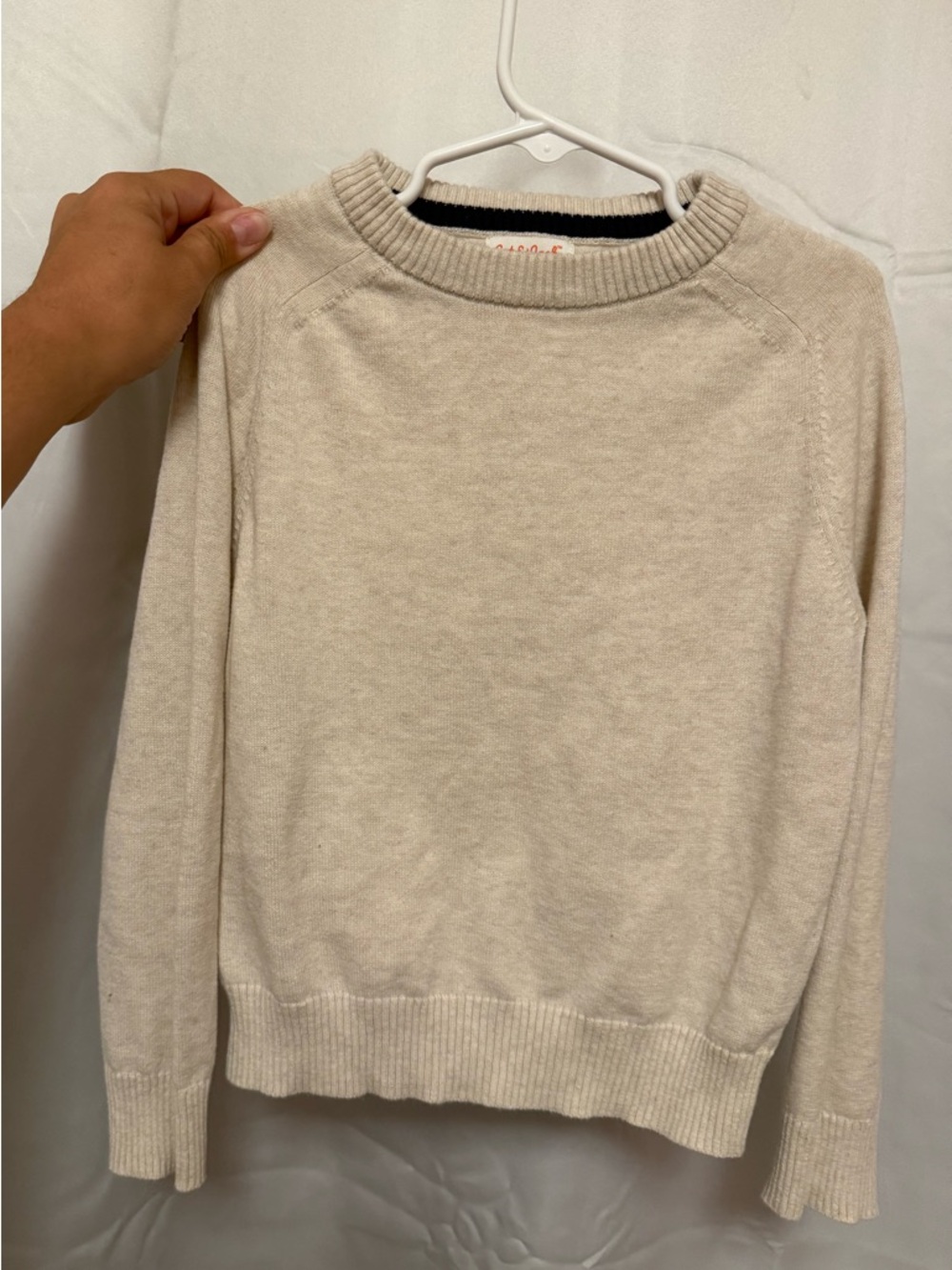 Cat & Jack Cream Crewneck Sweater - Women's